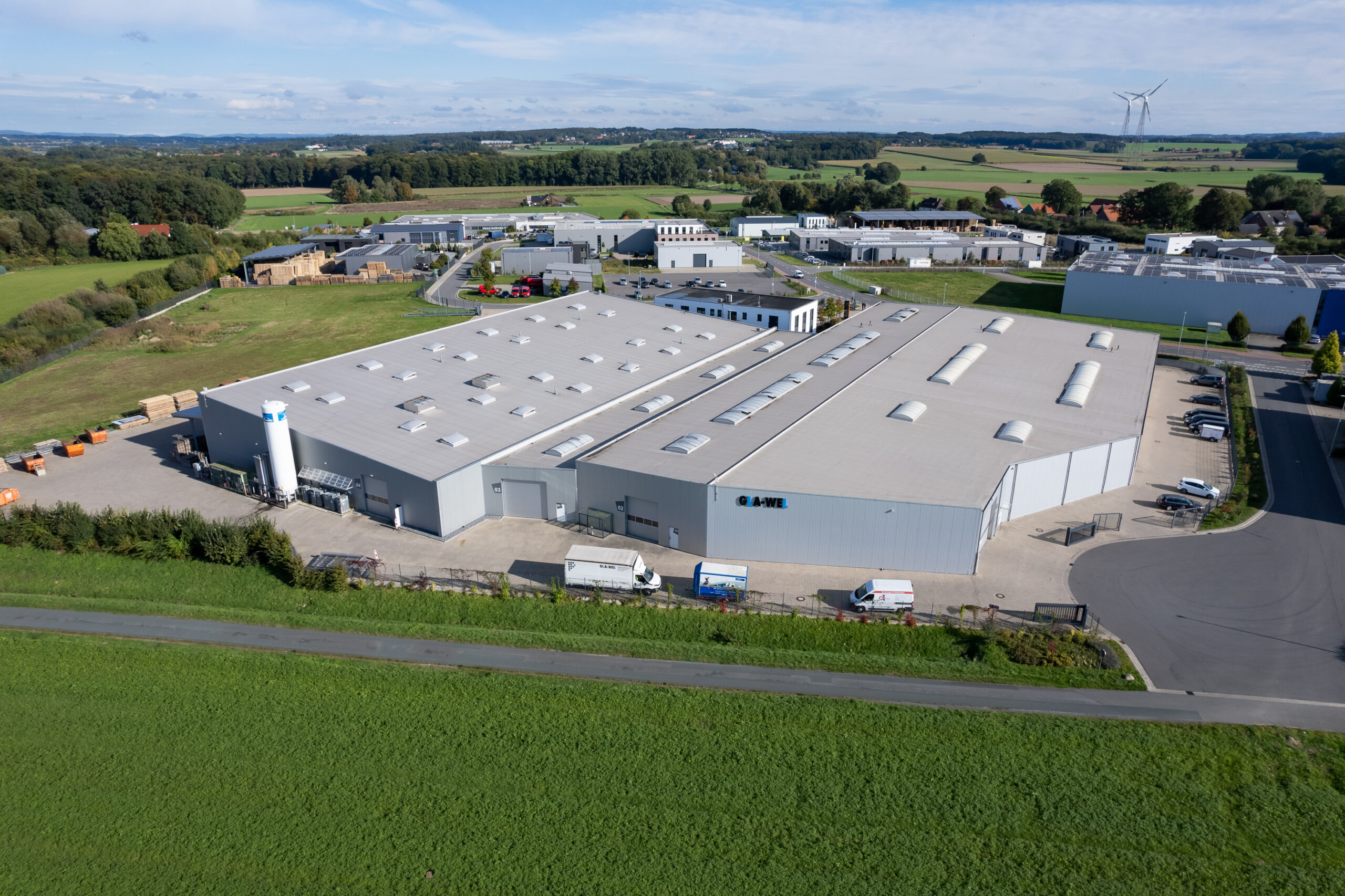 GLA-WEL Betriebsgelände Luftaufnahme