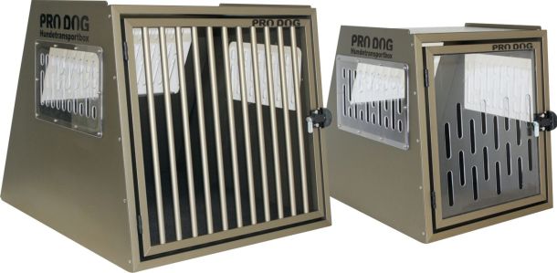 PRO-DOG S | Hundetransportboxen Aluminiumstäben und Kunststofftür