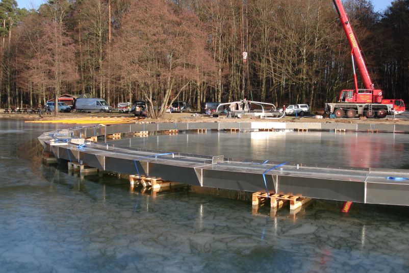 Aluminiumverarbeitung Schwimmerpontons