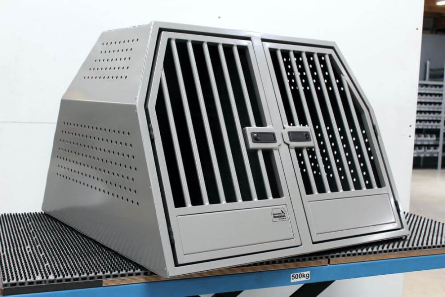 Hundetransportboxen Doppelhundebox Aluminium GLA-WEL Basishundebox