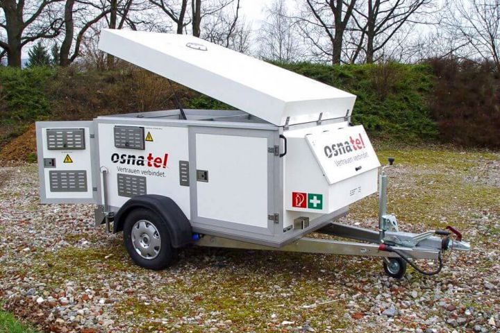 Speziell ausgestatteter Einachsanhänger