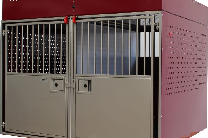 Maßgeschneiderte Doppelhundebox