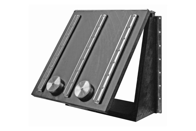 HDPE-Armaturen Rückstauklappe Eckig, Typ-GW-RBH-PE, 4-seitig dichtend zum Andübeln