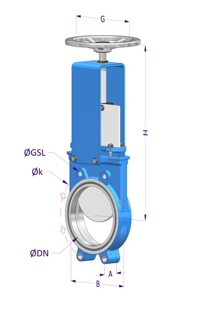 GLA-WEL | Zwischenflanschschieber GW-ZK1