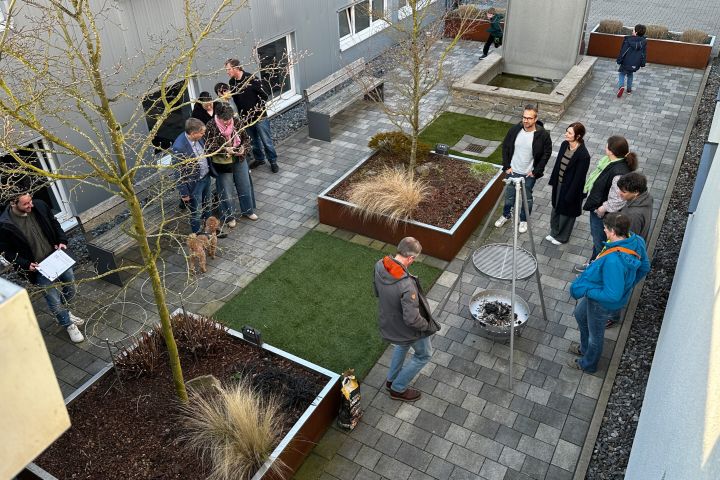 Grillfeier - von oben